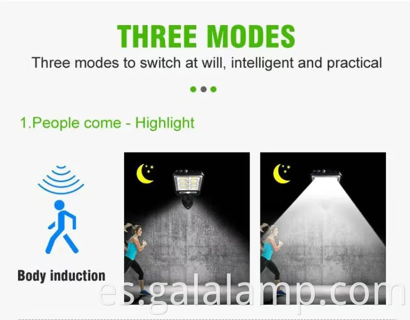 Luces de pared elegantes con energía solar para jardín y patio